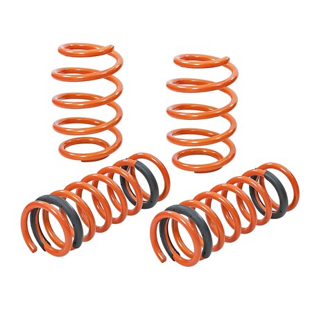 Afe .7 Inch Front/ 1.1 Inch Rear Drop, Orange, Without Shock Absorbers, Set of 4 Coil Springs 410-302001-N